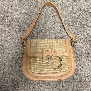Tan and Cream Women's Bag